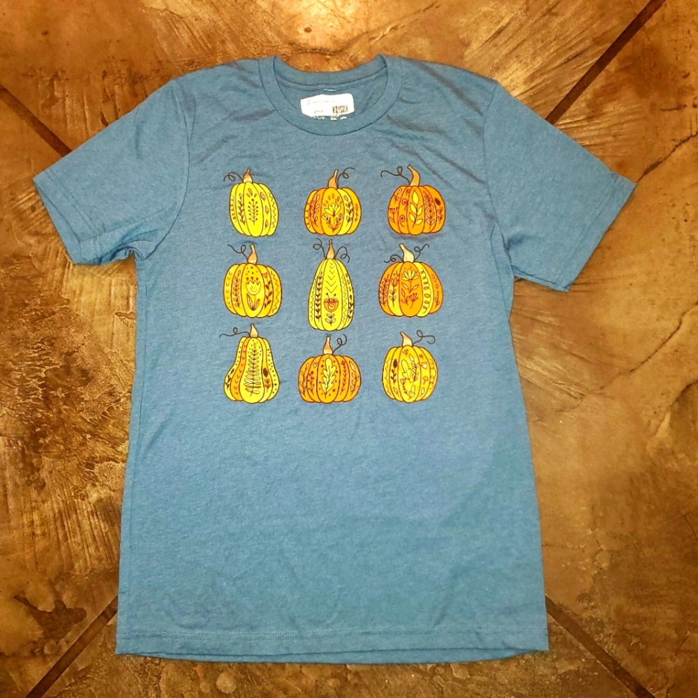 NEW Floral Fall Pumpkin Tee